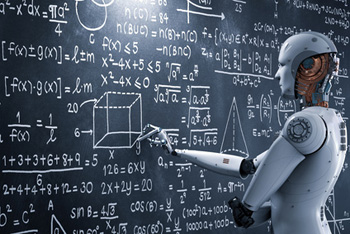Robot doing maths